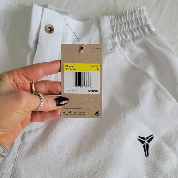 NIKE X KOBE Women's Oversized Basketball White Track Pants - Picture 6 of 8